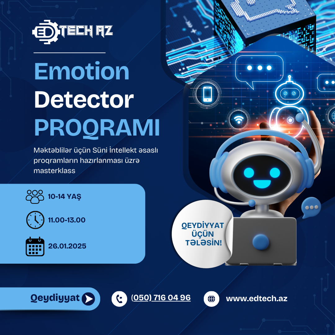 Uşaqlar üçün Maraqlı Masterklass: AI Emotion Detector